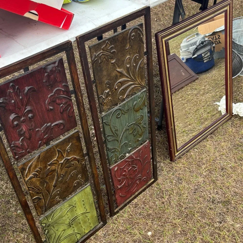Decorative Wall Panels with Mirror - Multicolor
